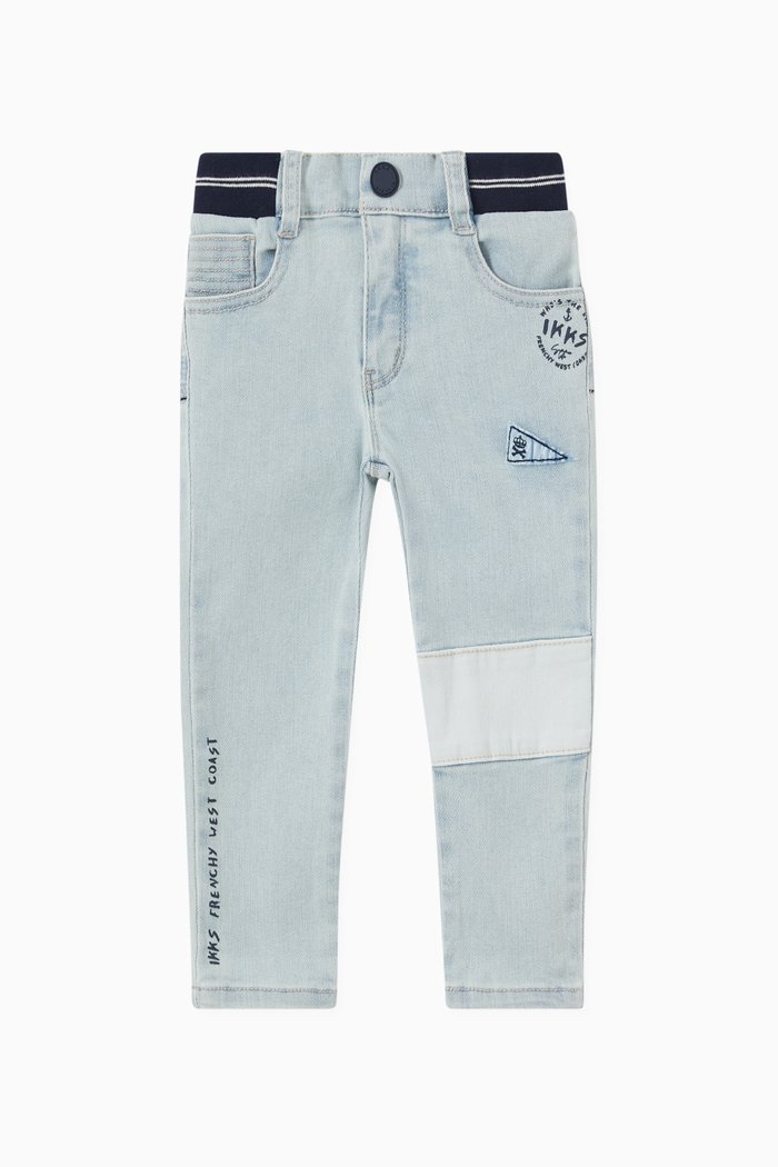 

Slogan Jeans in Organic Cotton, Blue