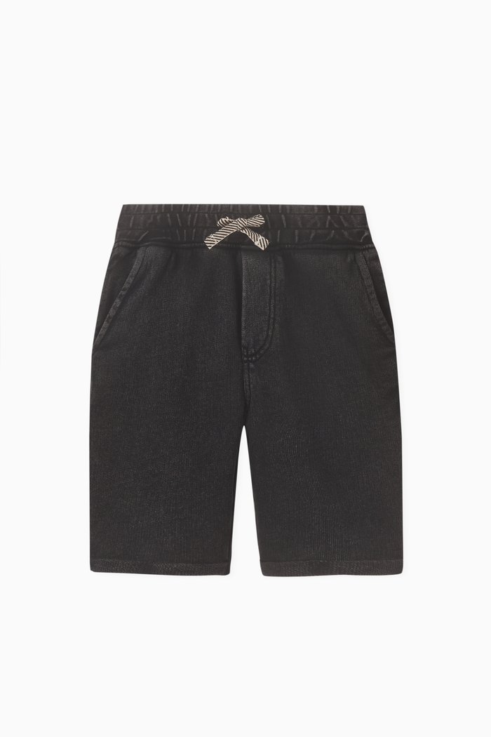 

Drawstring Bermuda Shorts, Black