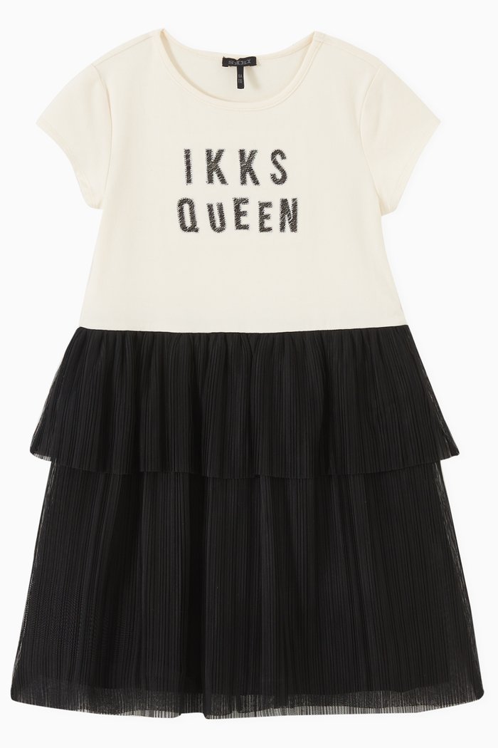 

Logo Embellished Dress, White