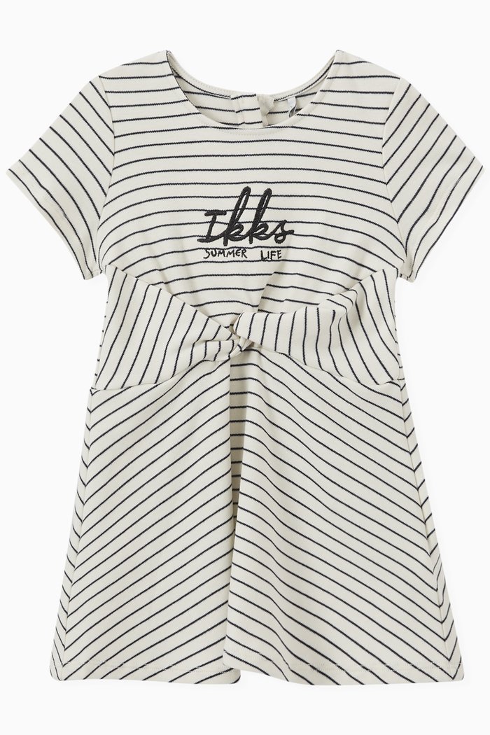 

Sailor Skater Dress in Organic Cotton, White
