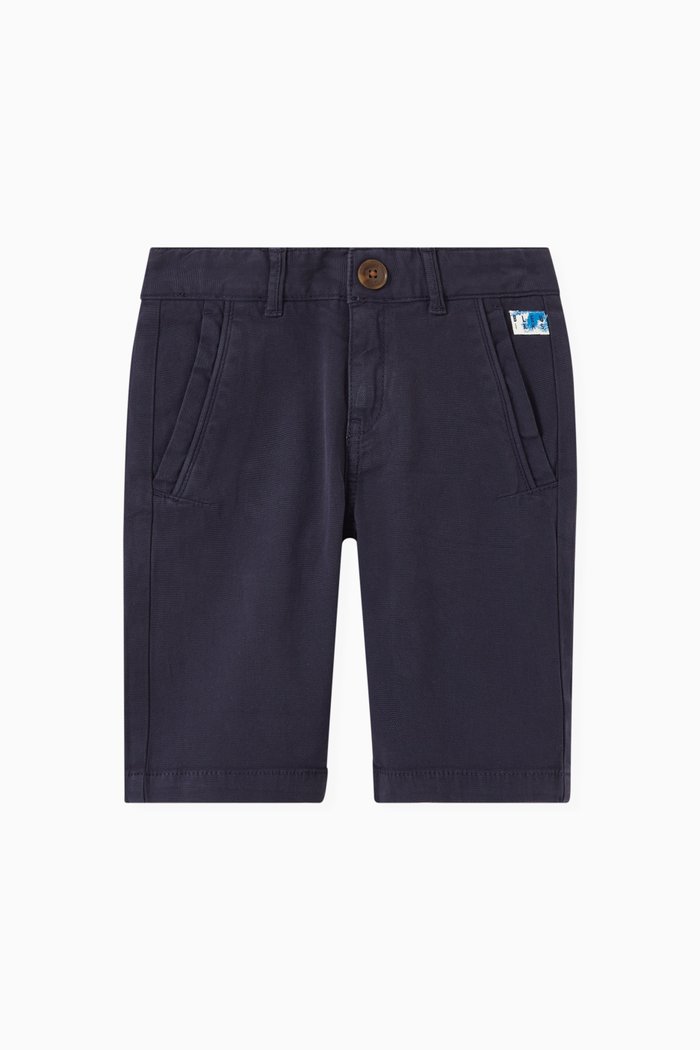 Bermuda Shorts in Cotton, Blue