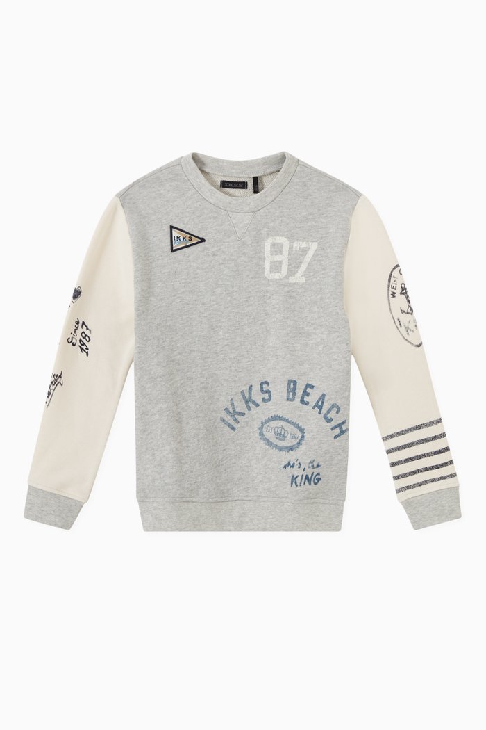 

Marl Sweatshirt in Cotton, Grey
