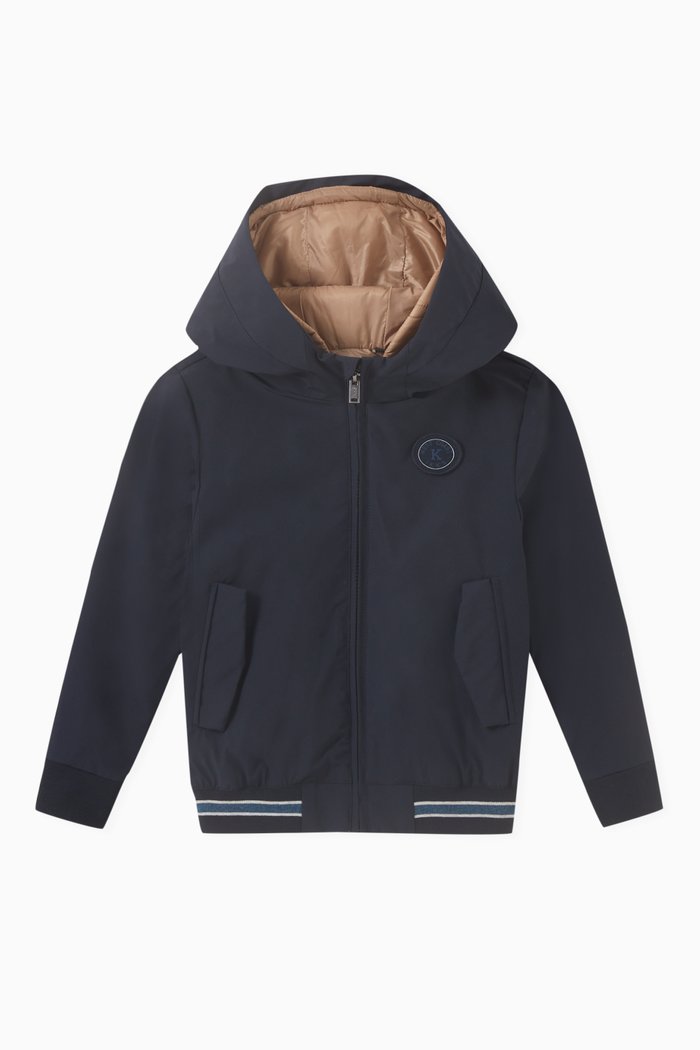 

Recycled Double Hood Jacket, Blue