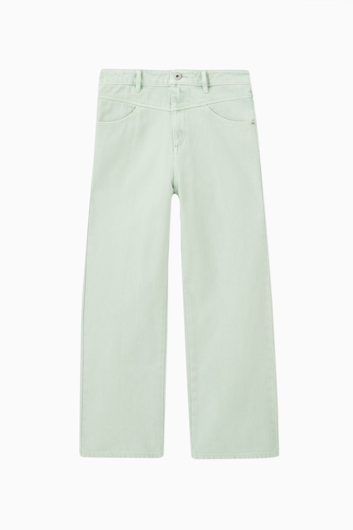 High Waist Baggy Jeans in Cotton, Purple