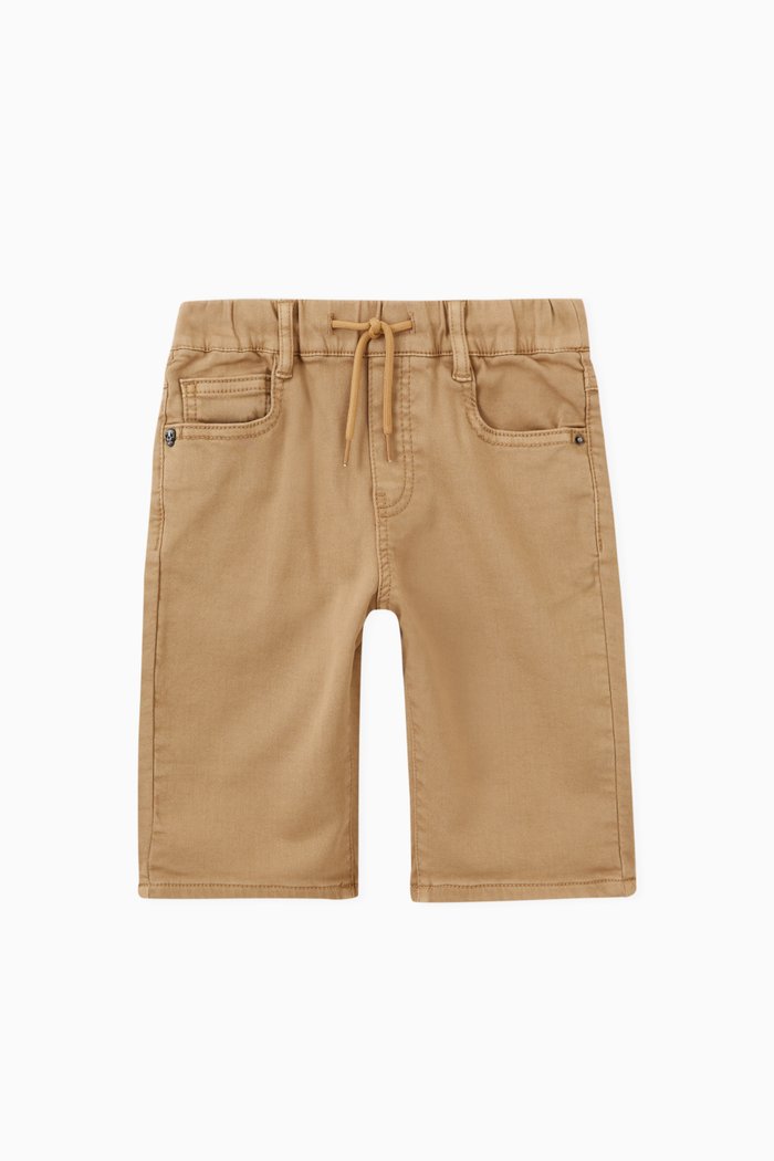 

Knitlook Bermuda Shorts in Organic Cotton, Brown