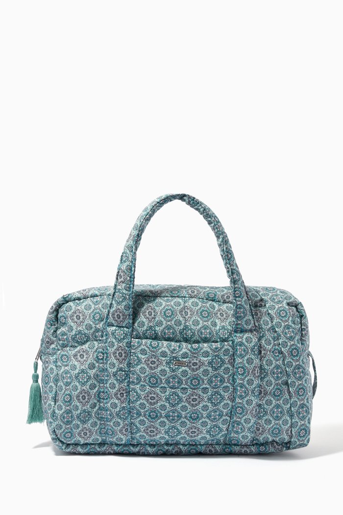 

Aqua Weekend Bag in Cotton, Green