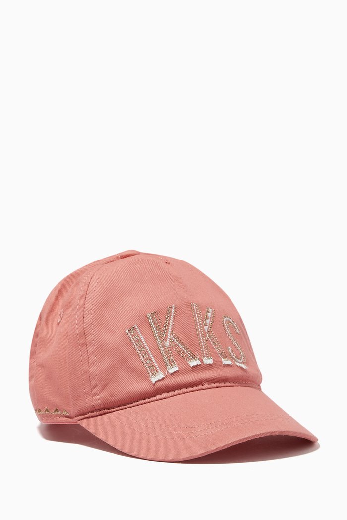 

Embroidered Cap in Cotton, Pink