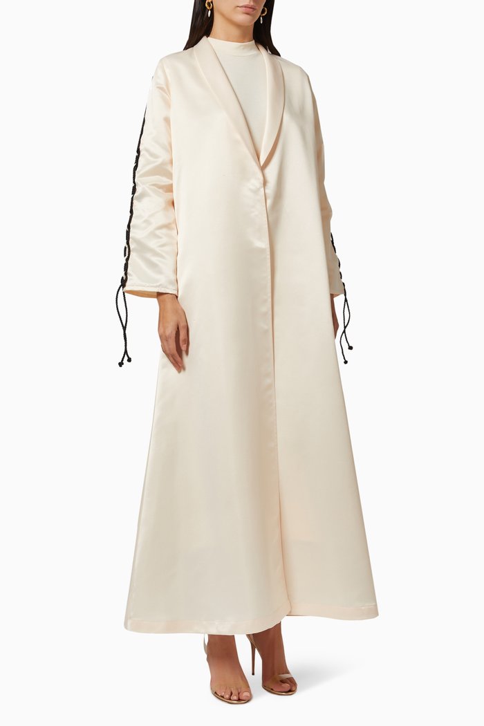 

Rope Detail Abaya Coat, Pink