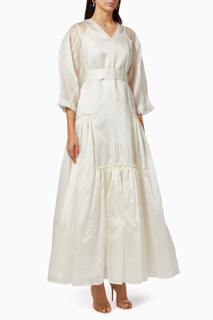 

Tiered Maxi Dress, White