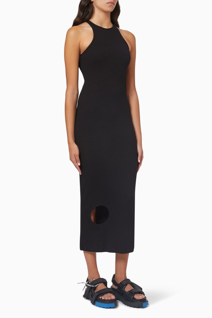 

Meteor Rowing Dress in Ribbed Jersey, Black