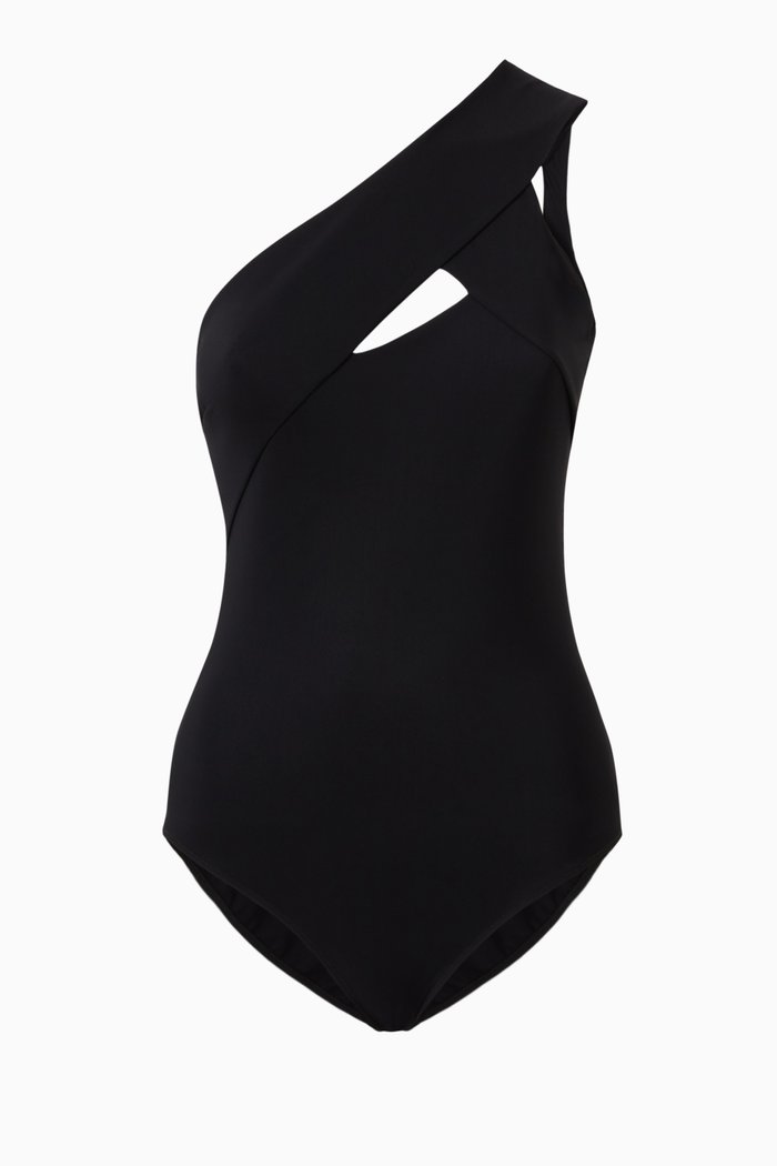 

One Shoulder Swimsuit, Black
