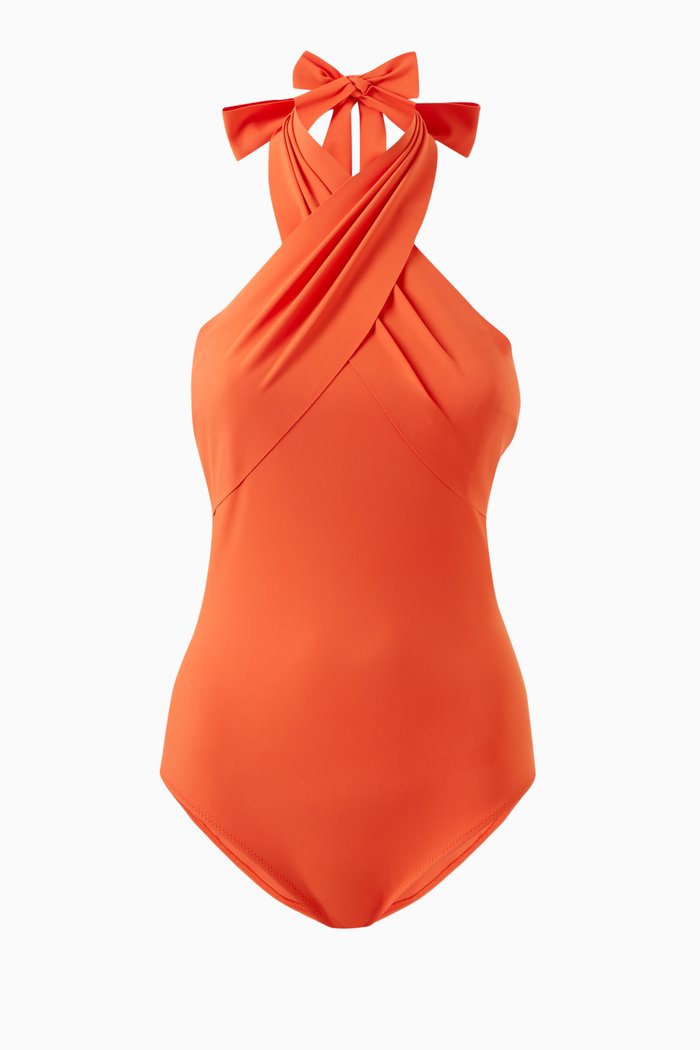 

Halter One-piece Swimsuit, Orange