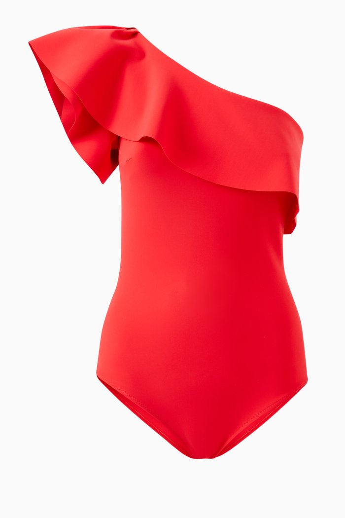 

Eli One Piece Swimsuit in Stretch Jersey, Red