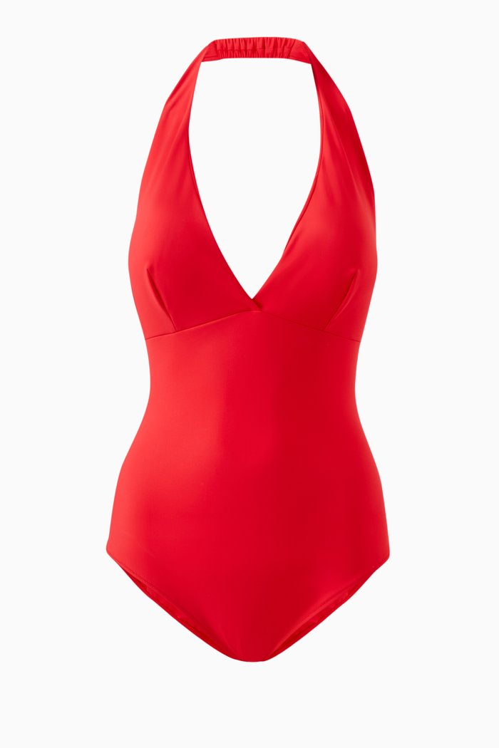 

Clidia One Piece Swimsuit in Stretch Jersey, Red