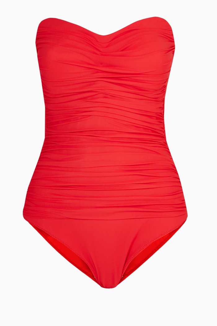 

Bandeau One Piece Swimsuit, Red