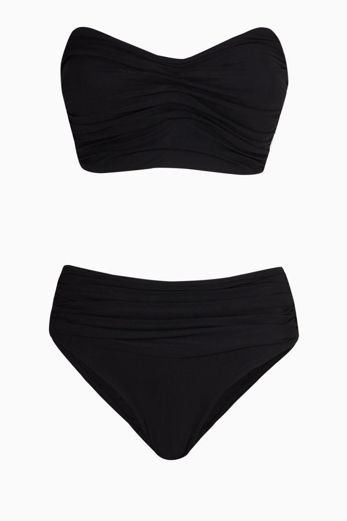 

Bandeau Swimsuit Set, Black