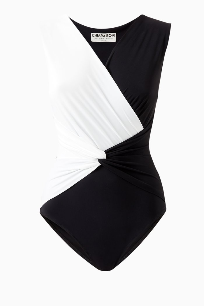 

Colour Block One-piece Swimsuit, Black