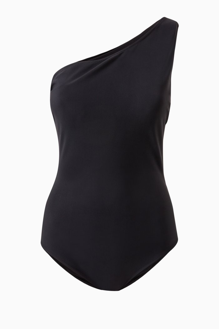

One-shoulder One-piece Swimsuit, Black