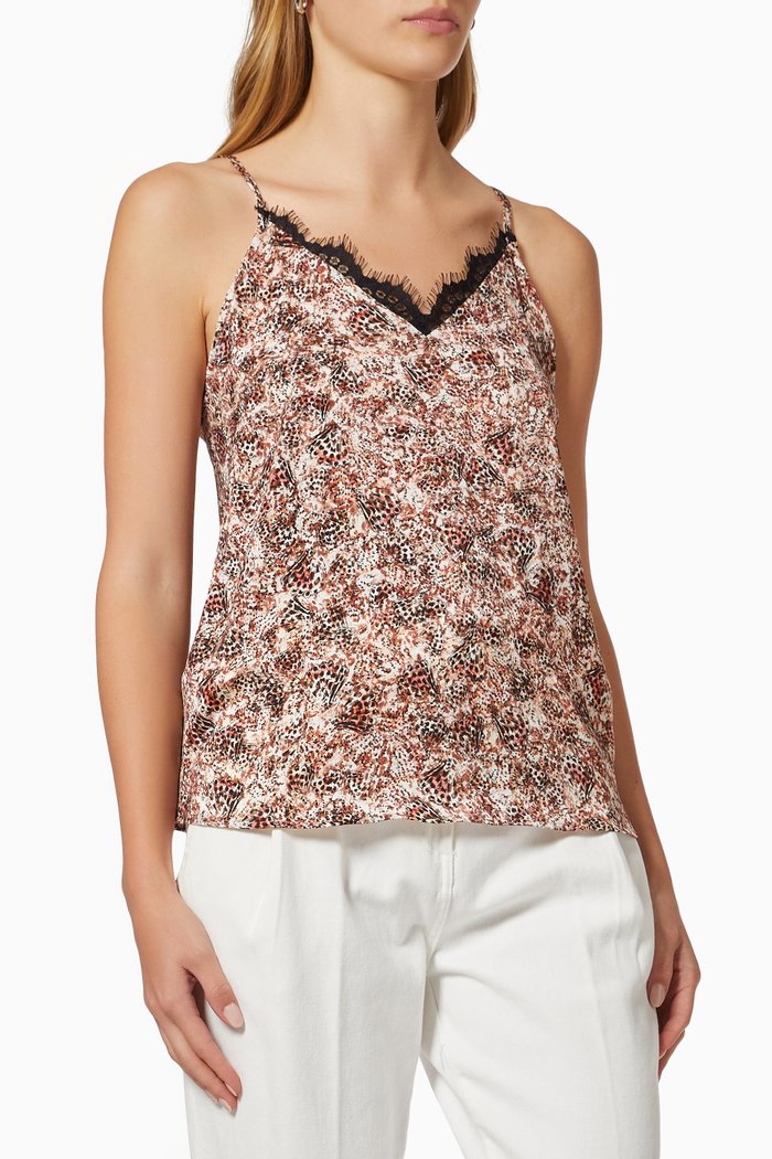 

Butterfly Print Camisole in Satin, Multicolour