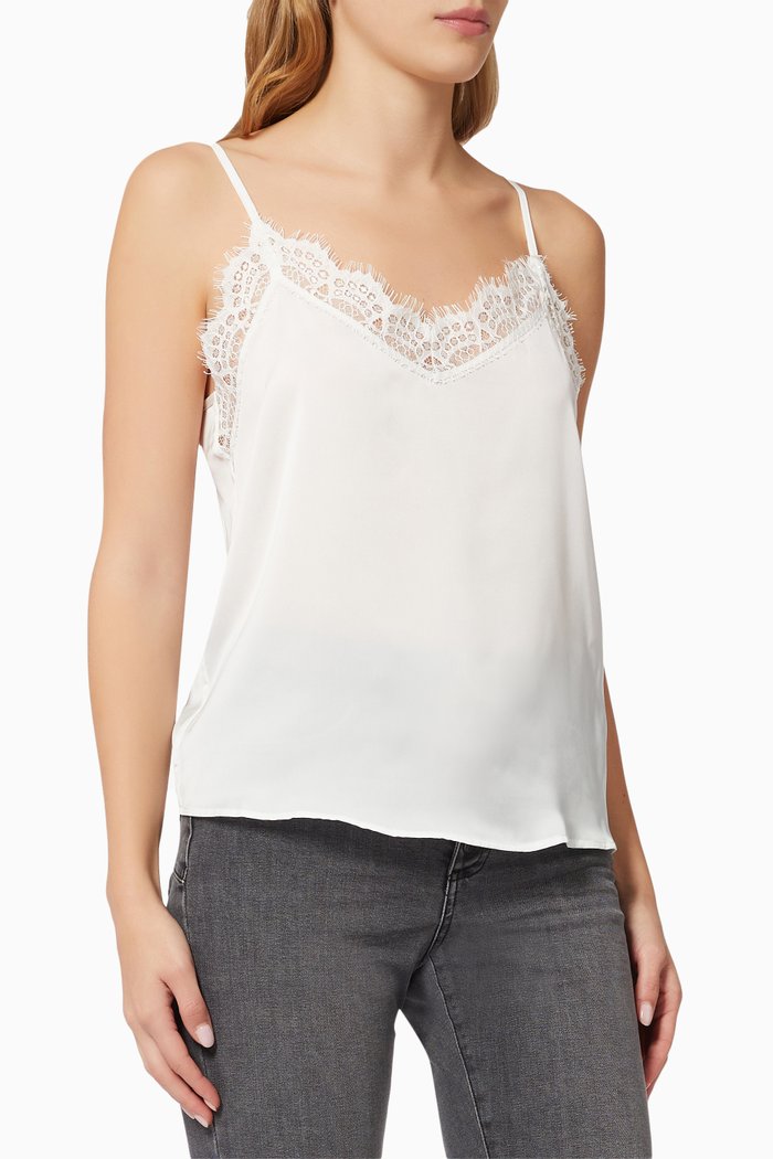 

Camisole Top in Satin, White