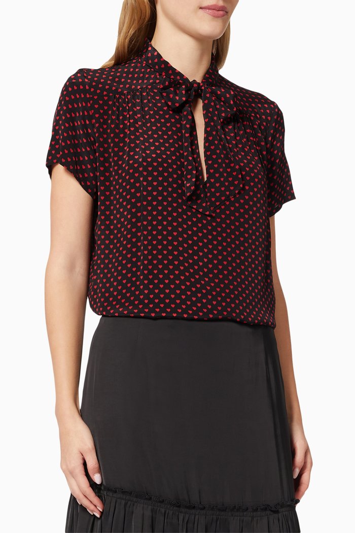 

Neck Tie Top in Viscose, Black