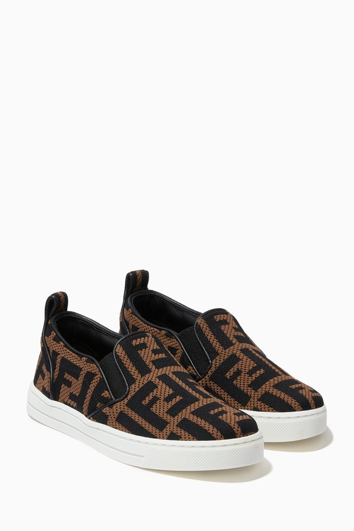 

FF Monogram Shoes in Cotton, Multicolour