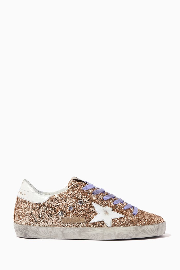 

Super-star Sneakers in Glitter, Gold