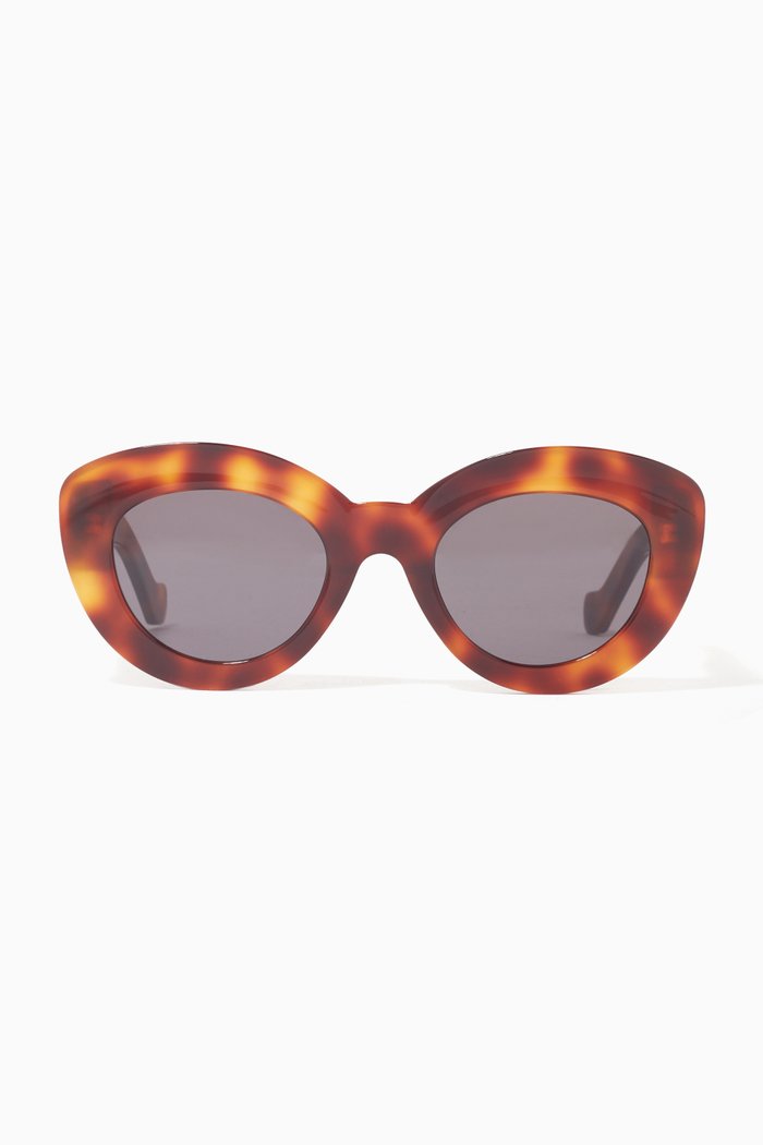 

Cat-eye Sunglasses in Acetate, Brown