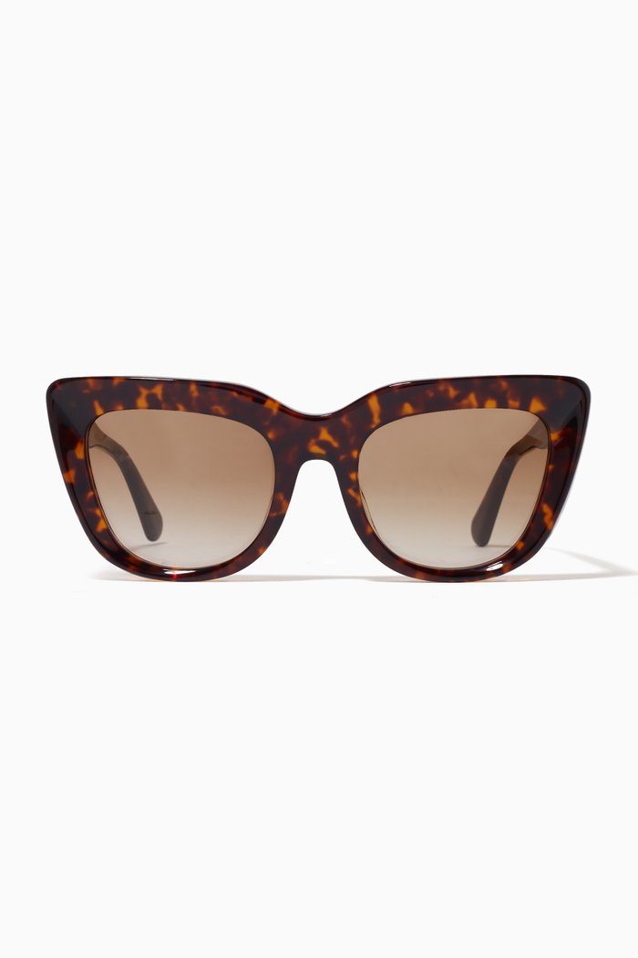 

Cat-eye Sunglasses in Bio Acetate, Brown