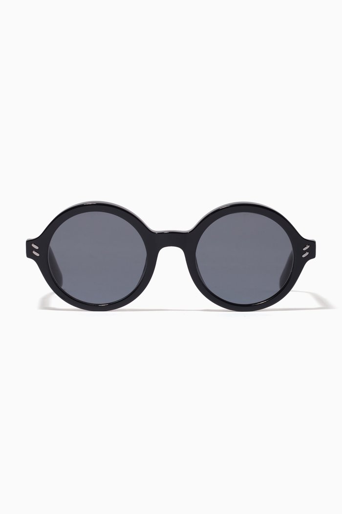 

Round Sunglasses in Bio Acetate, Black