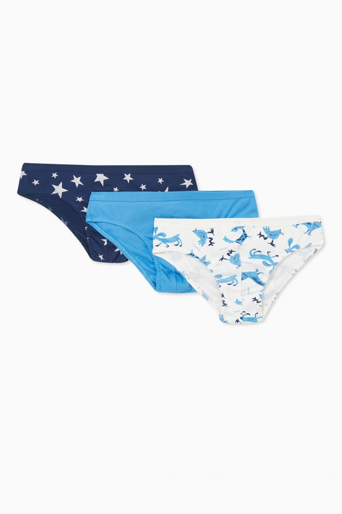 

Animal Briefs in Cotton, Set of 3, Multicolour