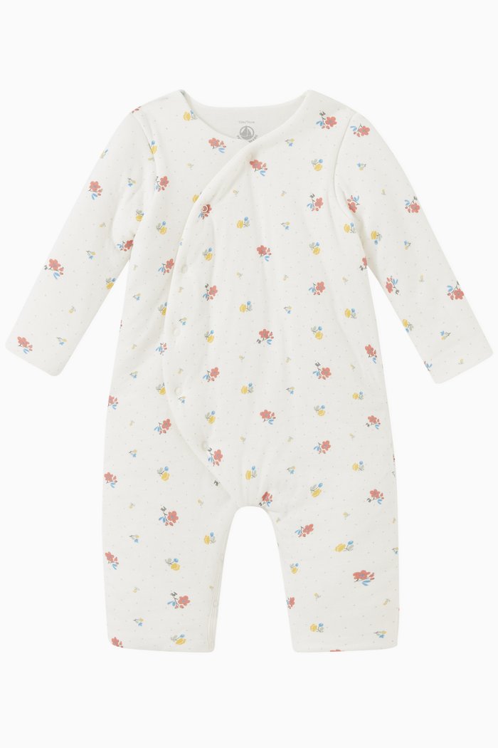 

Floral Printed Pyjama in Organic Cotton Tube-knit, Multicolour