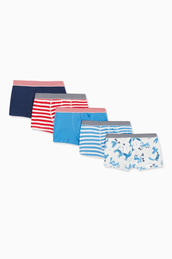 

Patterned Boxers in Cotton, Set of 5, Multicolour