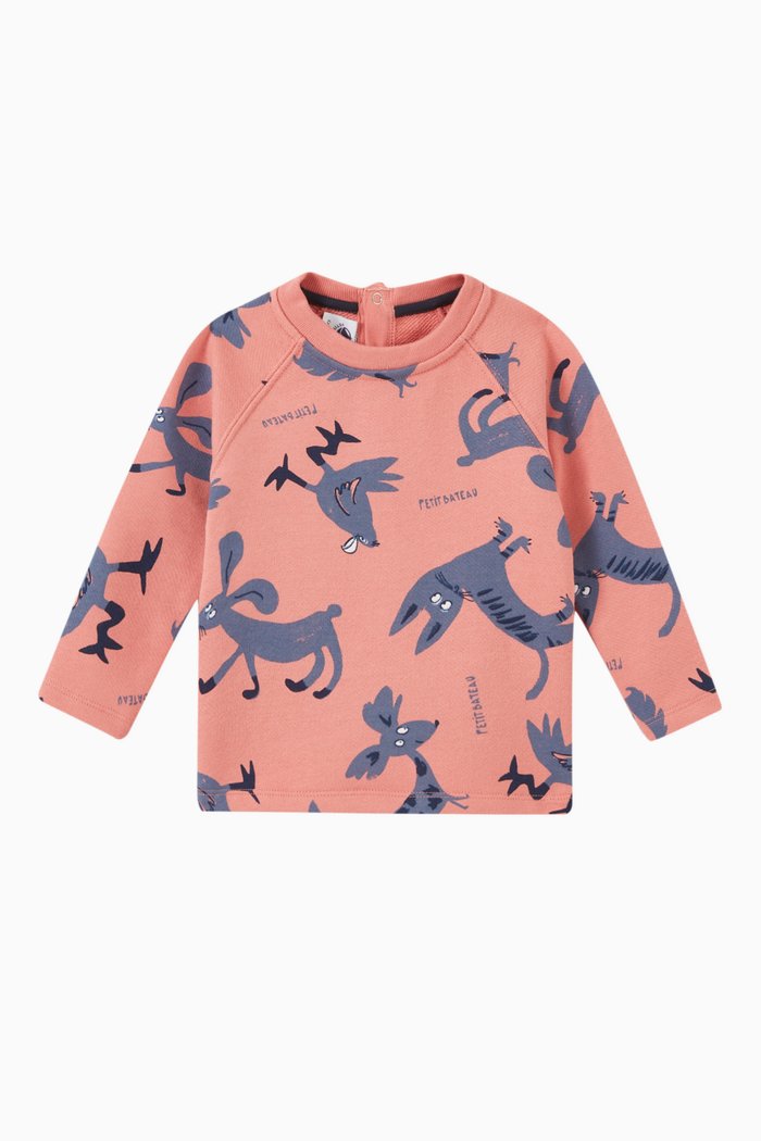 

Animals Printed Sweatshirt in Cotton Fleece, Multicolour