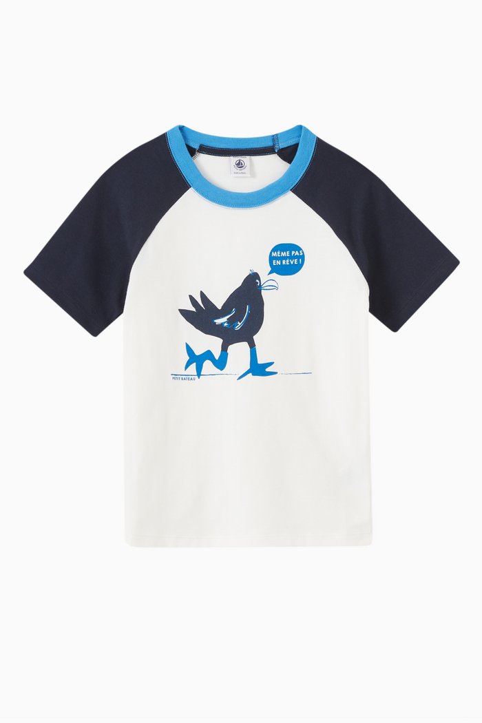 Printed T-shirt in Cotton, White