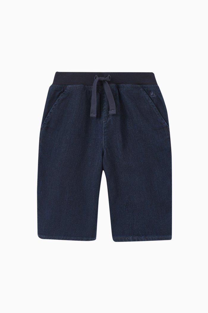 

Bermuda Shorts in Denim Fleece, Blue