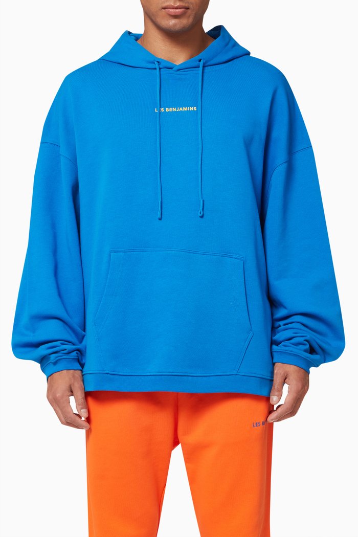 

Logo Hoodie in Cotton, Blue