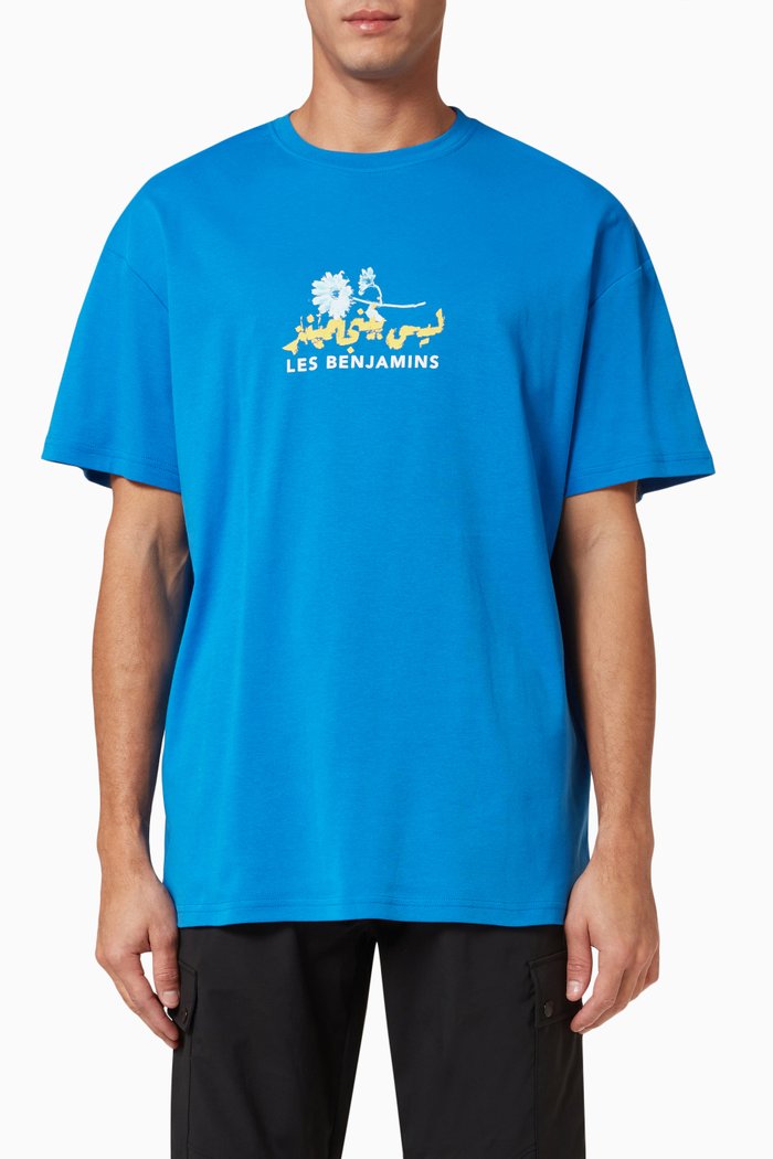 

Oversized 008 T-shirt in Cotton Jersey, Blue