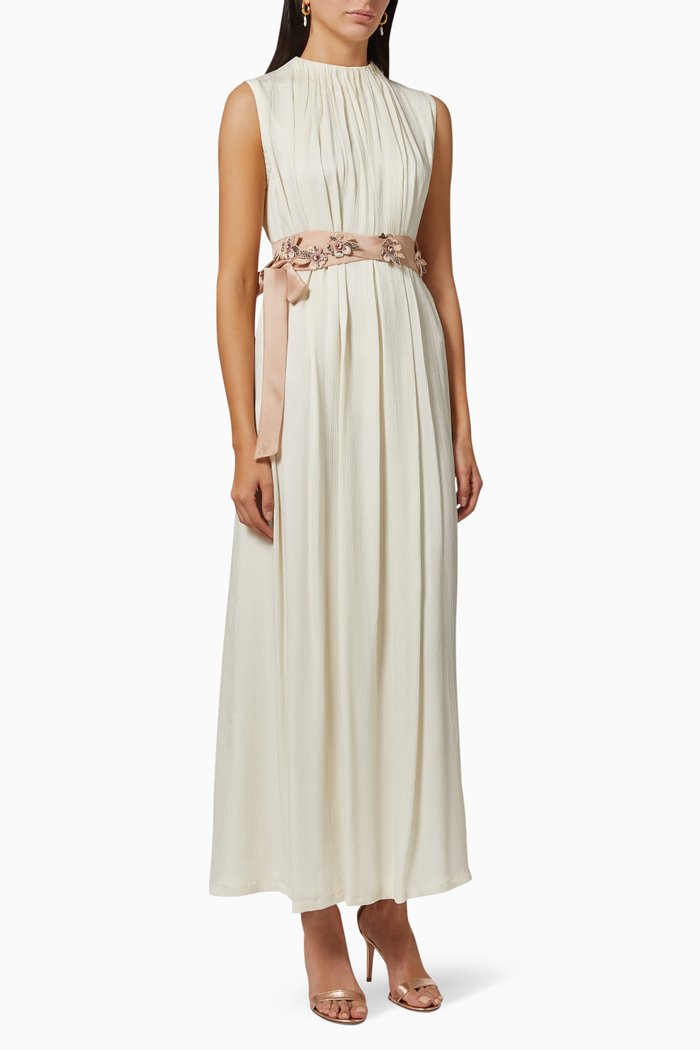 

Maxi Dress in Organza Silk, White