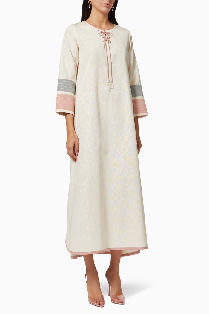 

A-Line Maxi Dress in Cotton, White
