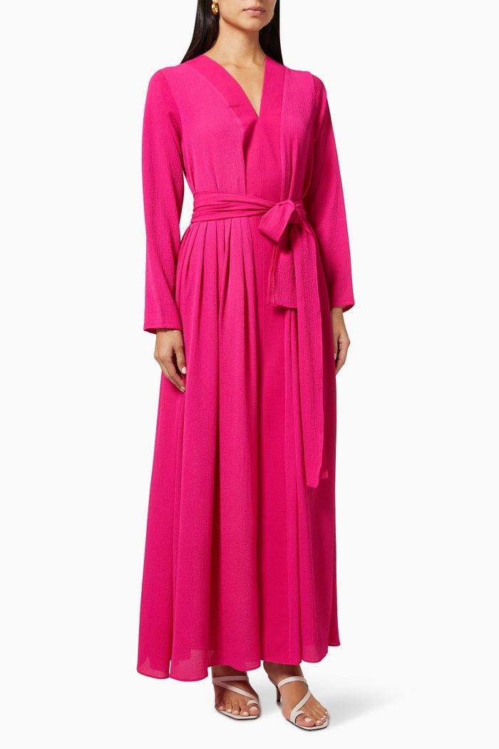 Eloise Pleated Kaftan, Pink