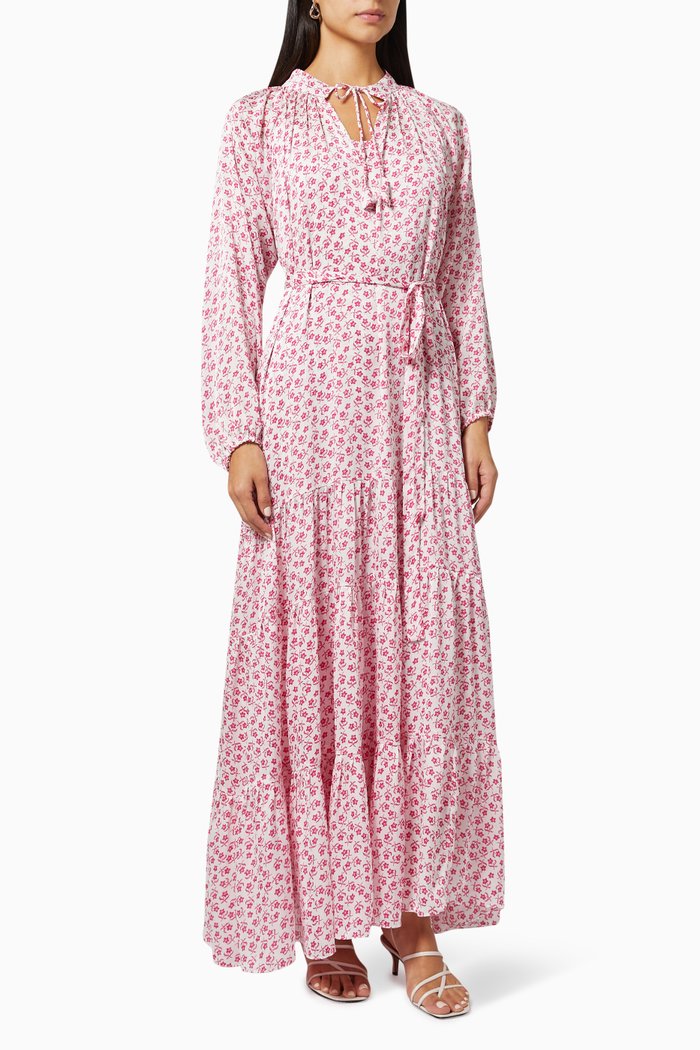 

Sandra Floral Kaftan, Pink