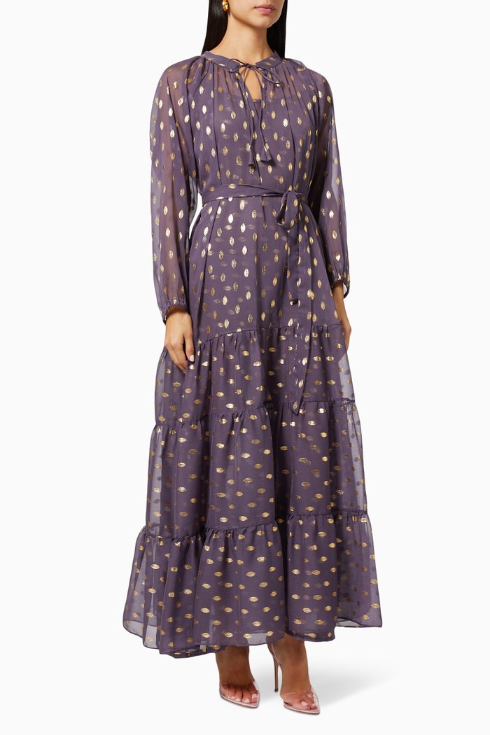 

Sandra Polka Dot Kaftan, Purple