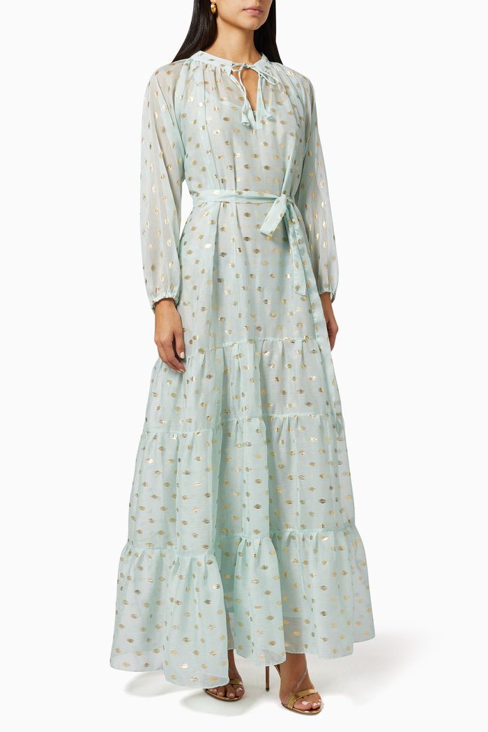 

Sandra Polka Dot Kaftan, Green