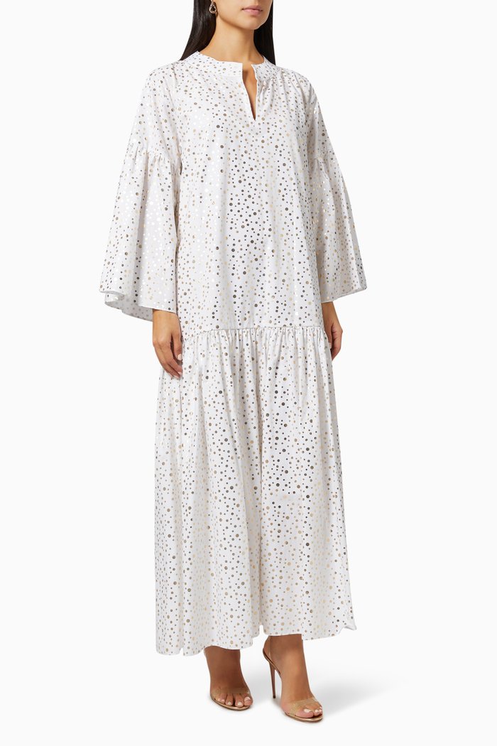 

Venezia Polka Dot Kaftan, Gold