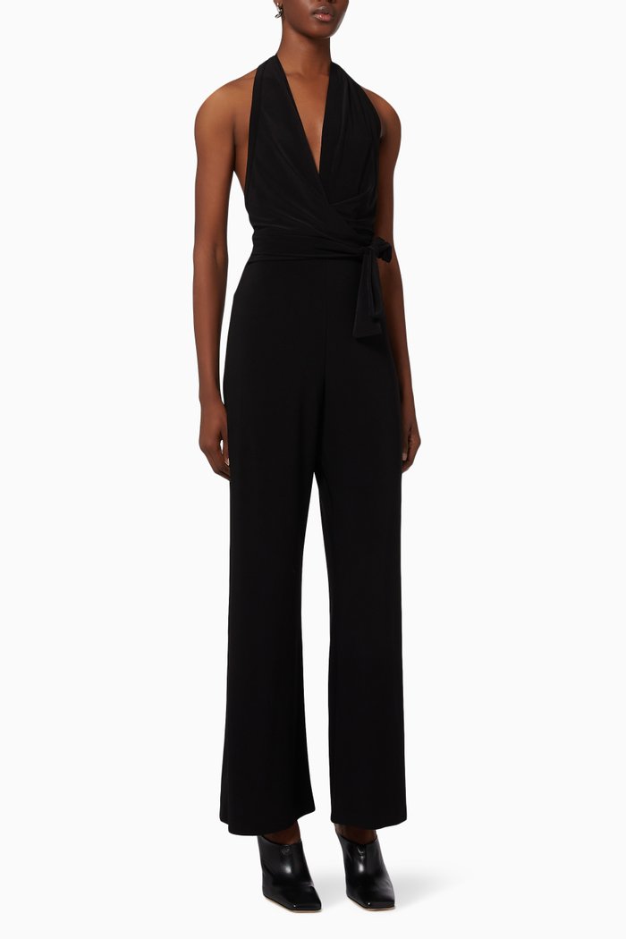 

Halter Wrap Jumpsuit, Black