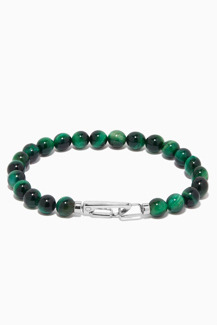

Wrap Me Bracelet in Tiger Eye, Green