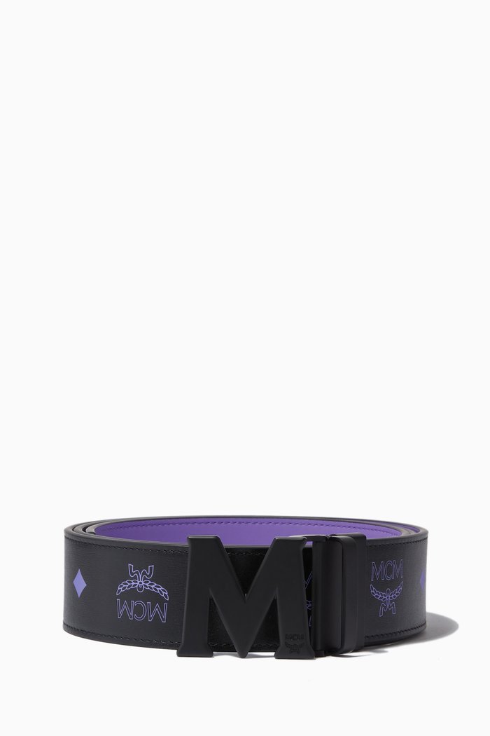 

Claus Matte M 1.75" Reversible Belt in Leather, Purple