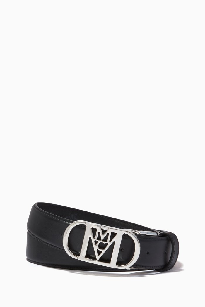 

Mode Mena 1” Reversible Belt in Leather, Black