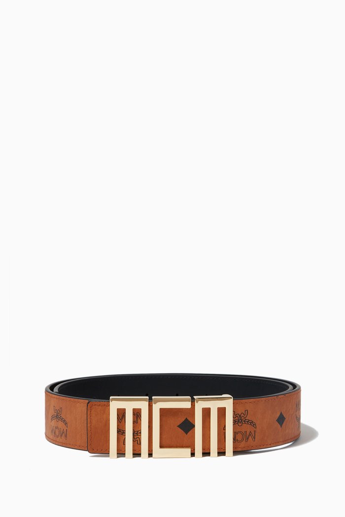 

Tech MCM Reversible Belt in Visetos, 1.5”, Brown